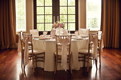 Champagne Gold Pink Wedding Table