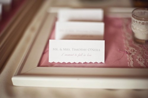 DIY Escort Cards Cut with Decorative Scissors