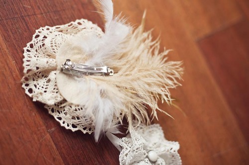 DIY Hairpiece with Lace Roses