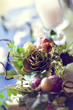 Fall Floral Garland Wedding Centerpiece