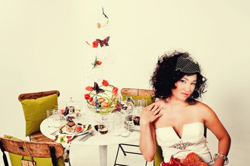 Funky Modern Butterfly and Tulip Wedding Ideas