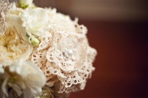 Lace Flowers in Bouquet