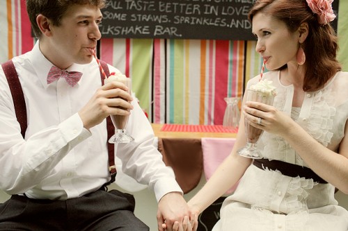 Milkshake Bar Vintage Wedding Ideas-05