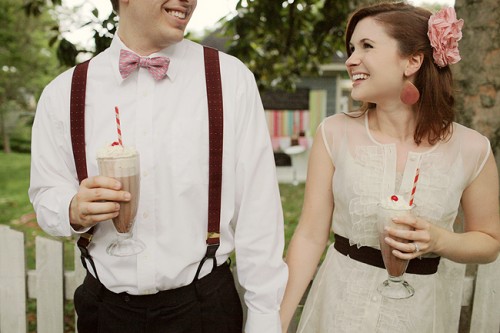 Milkshake Bar Vintage Wedding Ideas-12