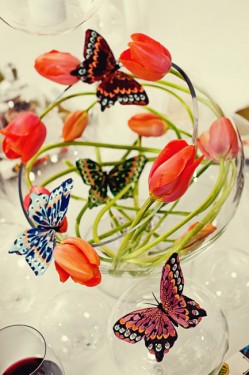 Modern Tulip Centerpiece