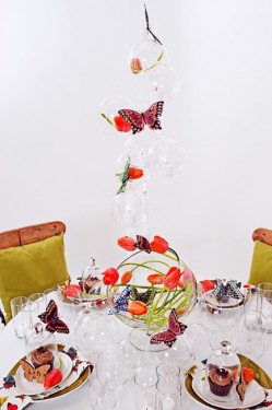 Modern Tulip and Butterfly Table