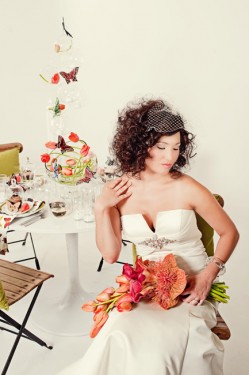 Orange and Pink Tulip and Butterfly Modern Wedding Ideas