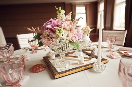 Wedding Centerpiece with Picture Frames