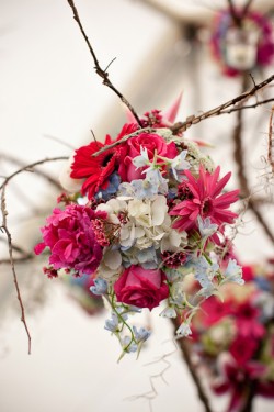 Branch Pink Shasta Daisy Centerpiece