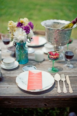 Colorful Rustic Tabletop Wedding Ideas Colorful Rustic Tabletop Wedding Ideas