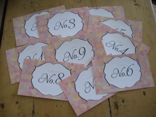 Table Numbers