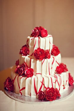 Red and White Cake