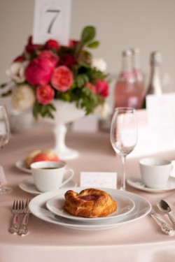 Pink Breakfast Wedding Table