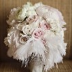 Pink and White Feather Bouquet
