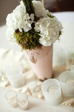 Pink and White Shabby Chic Centerpiece