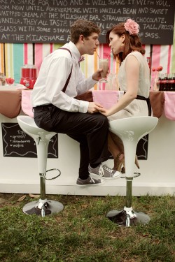 Retro Milkshake Bar Unique Wedding Ideas-05