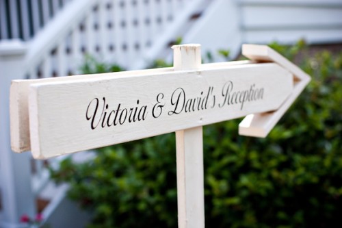 Wood Wedding Reception Arrow