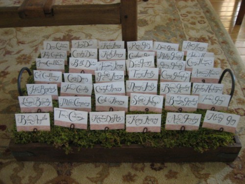 escort card tray