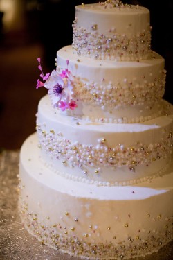 Bead and Pearl Encrusted Cake