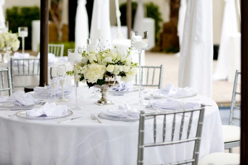 Black And Silver Wedding Reception. White-and-Silver-Wedding-