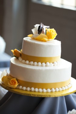 Yellow+gray+wedding+cake
