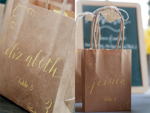 Paper-Bag-Calligraphy-Escort-Cards