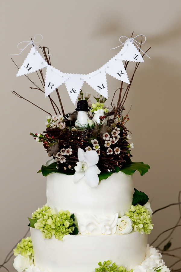 Rustic Bunting Wedding Cake Topper Rustic Bunting Wedding Cake Topper