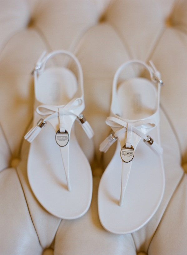 Flat White Coach Wedding Sandals Elizabeth Anne Designs The Wedding Blog