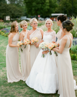 Taupe One Shoulder Bridesmaids Dresses