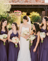 Bridesmaids in Plum