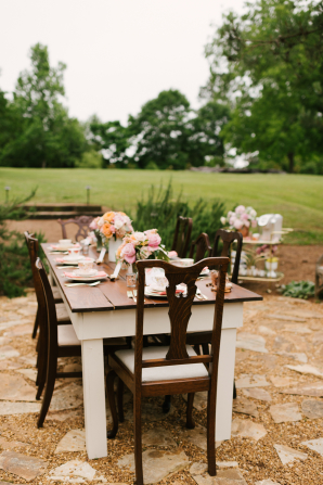 Wood Table for Bridal Shower Wood Table for Bridal Shower