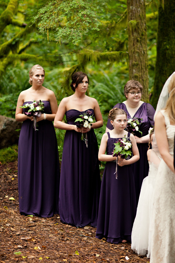 dark purple bridesmaid