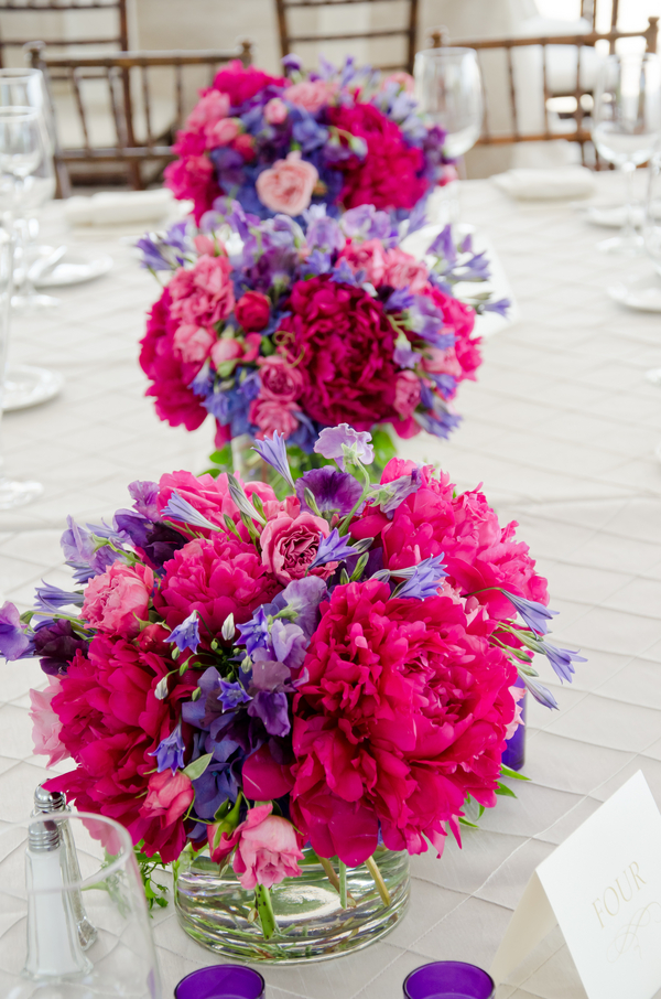 Fuchsia-and-Purple-Centerpieces - Elizabeth Anne Designs: The Wedding Blog