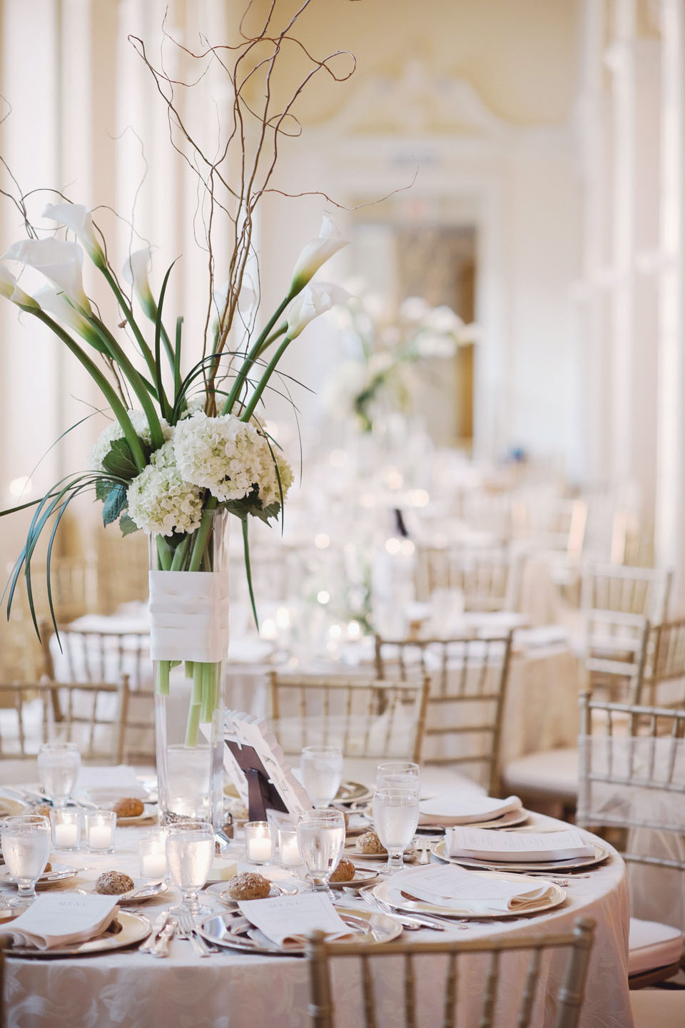 tall white wedding centerpiece ideas elizabeth anne designs the