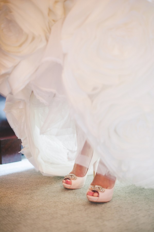 Peep Toe Bridal Shoes With Jeweled Brooches Elizabeth Anne Designs