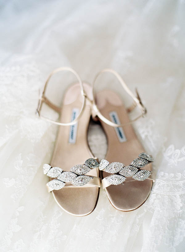 Jeweled Flat Bridal Sandals - Elizabeth Anne Designs: The Wedding Blog