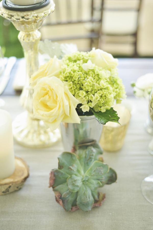 Ivory and Green Centerpiece Elizabeth Anne Designs The Wedding Blog