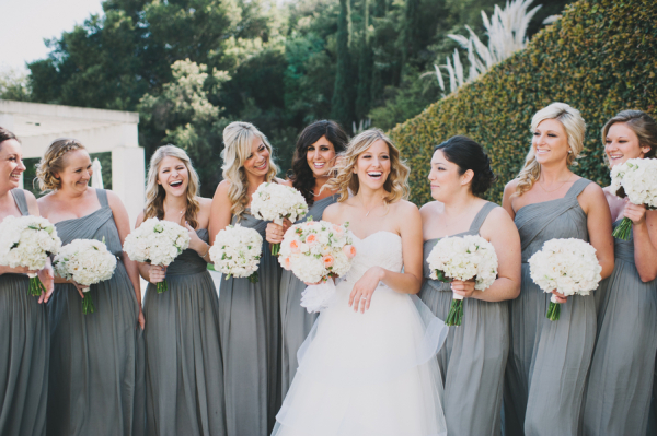 pewter bridesmaid dresses