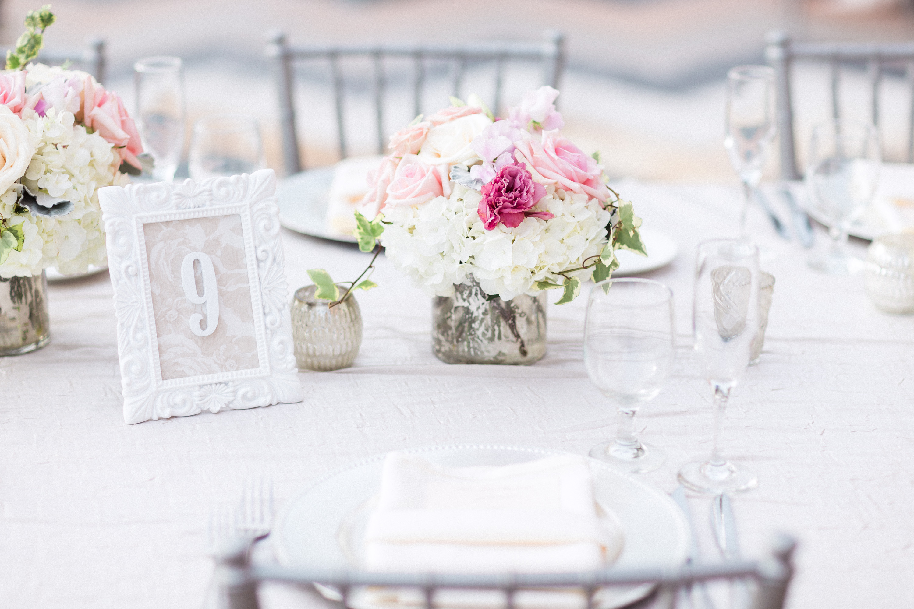 Pink Silver White Reception Elizabeth Anne Designs The Wedding Blog