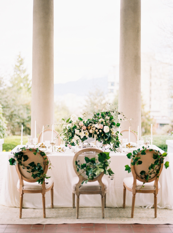 Wedding Table with Greenery