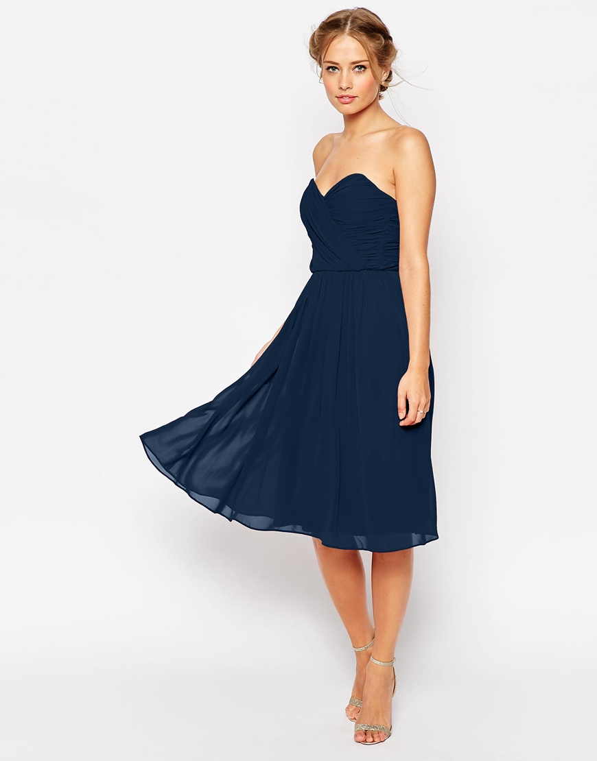 Bandeau Midi Dress Navy - Elizabeth Anne Designs: The Wedding Blog