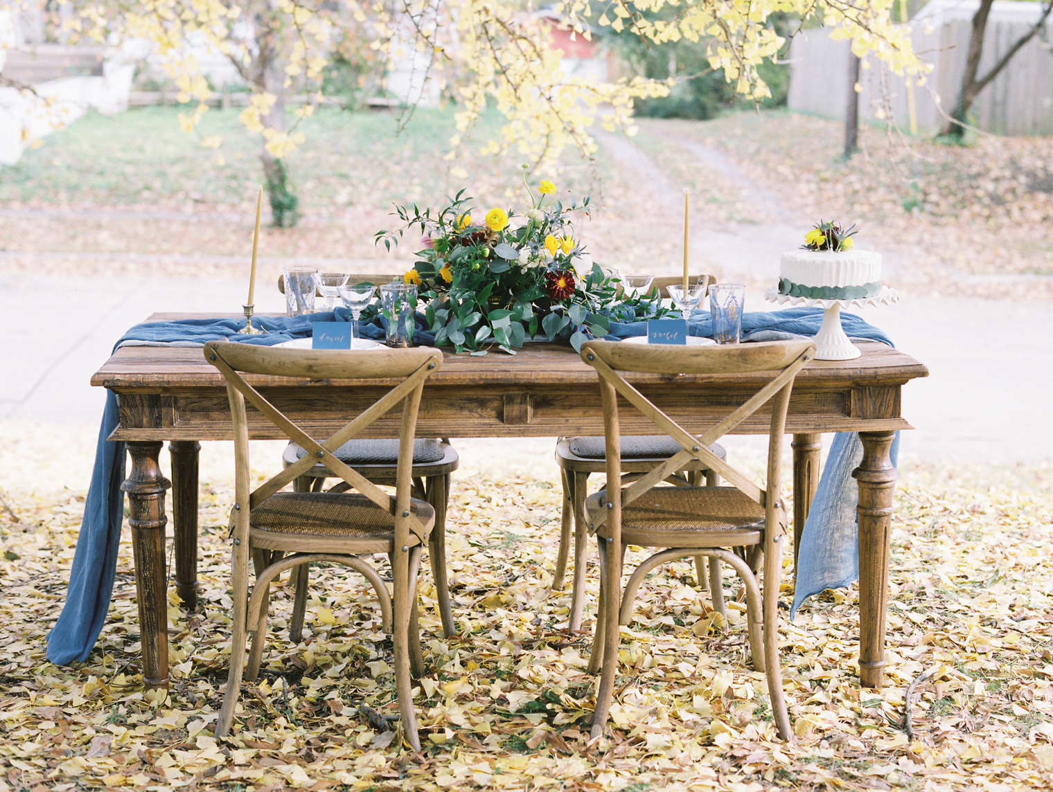 Rustic Blue and Brown Wedding Table - Elizabeth Anne Designs: The ...