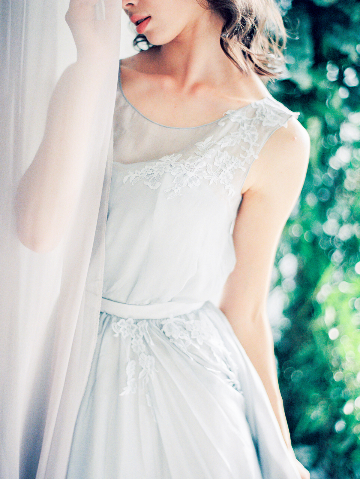 Delicate Blue Silk Wedding Dress - Elizabeth Anne Designs: The Wedding Blog