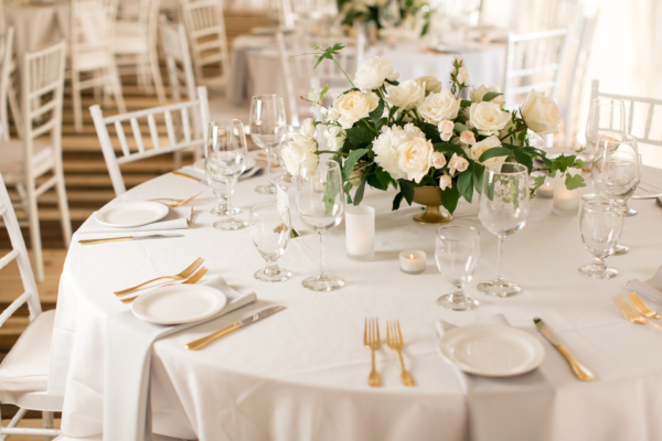 Wedding Reception in Pale Gray and Ivory