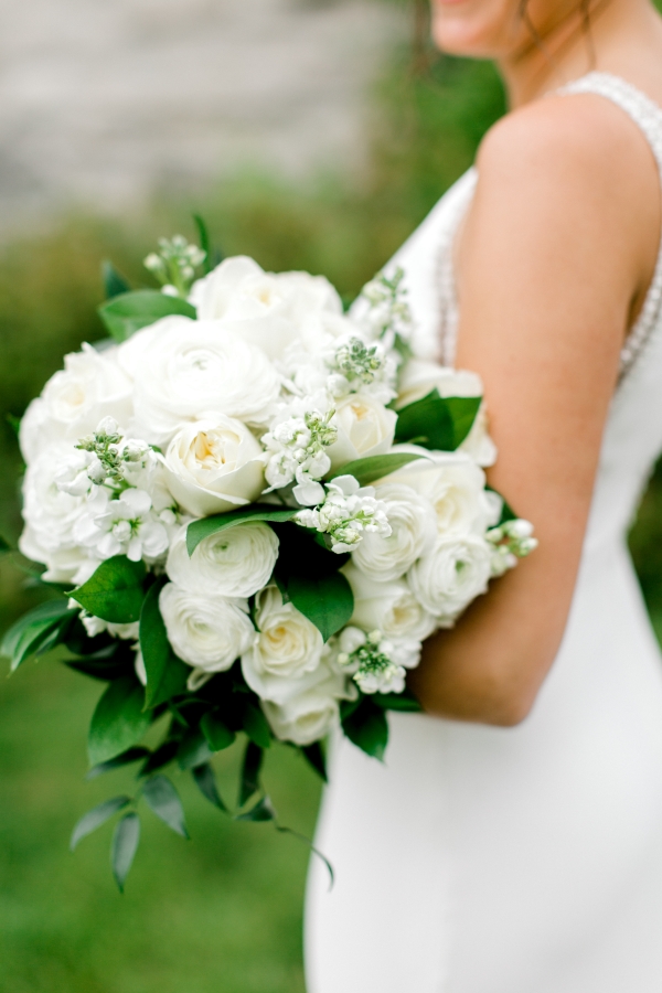 White and Green Bride Bouquet