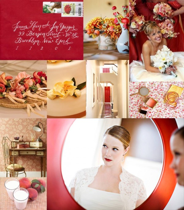 Peach-Red-Wedding-Inspiration-Board