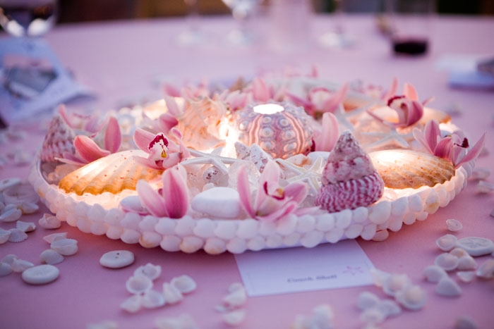 DIY seashell wedding