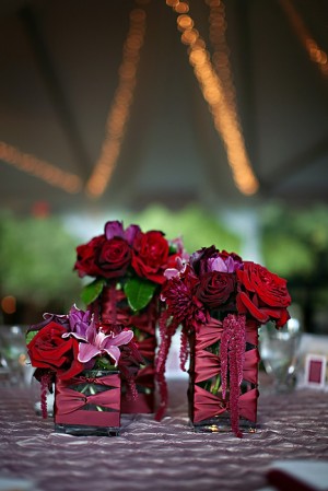 ribbon-wrapped-centerpieces