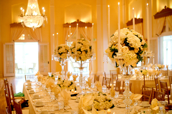 Elegant Ivory Ballroom Centerpiece