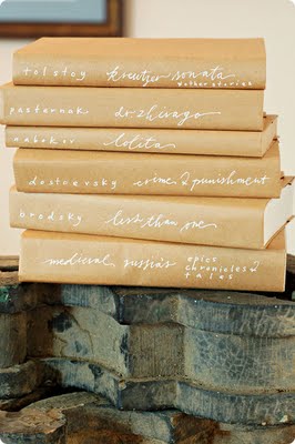kraft-paper-book-covers-wedding-decor